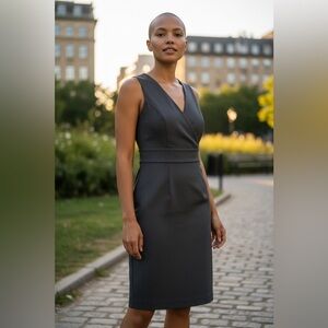 Spiegel Charcoal Gray Sleeveless Midi Dress, Plus Size 18. NWT